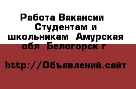 Работа Вакансии - Студентам и школьникам. Амурская обл.,Белогорск г.